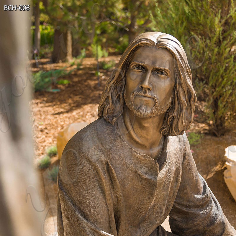 bronze garden Jesus statue (2)